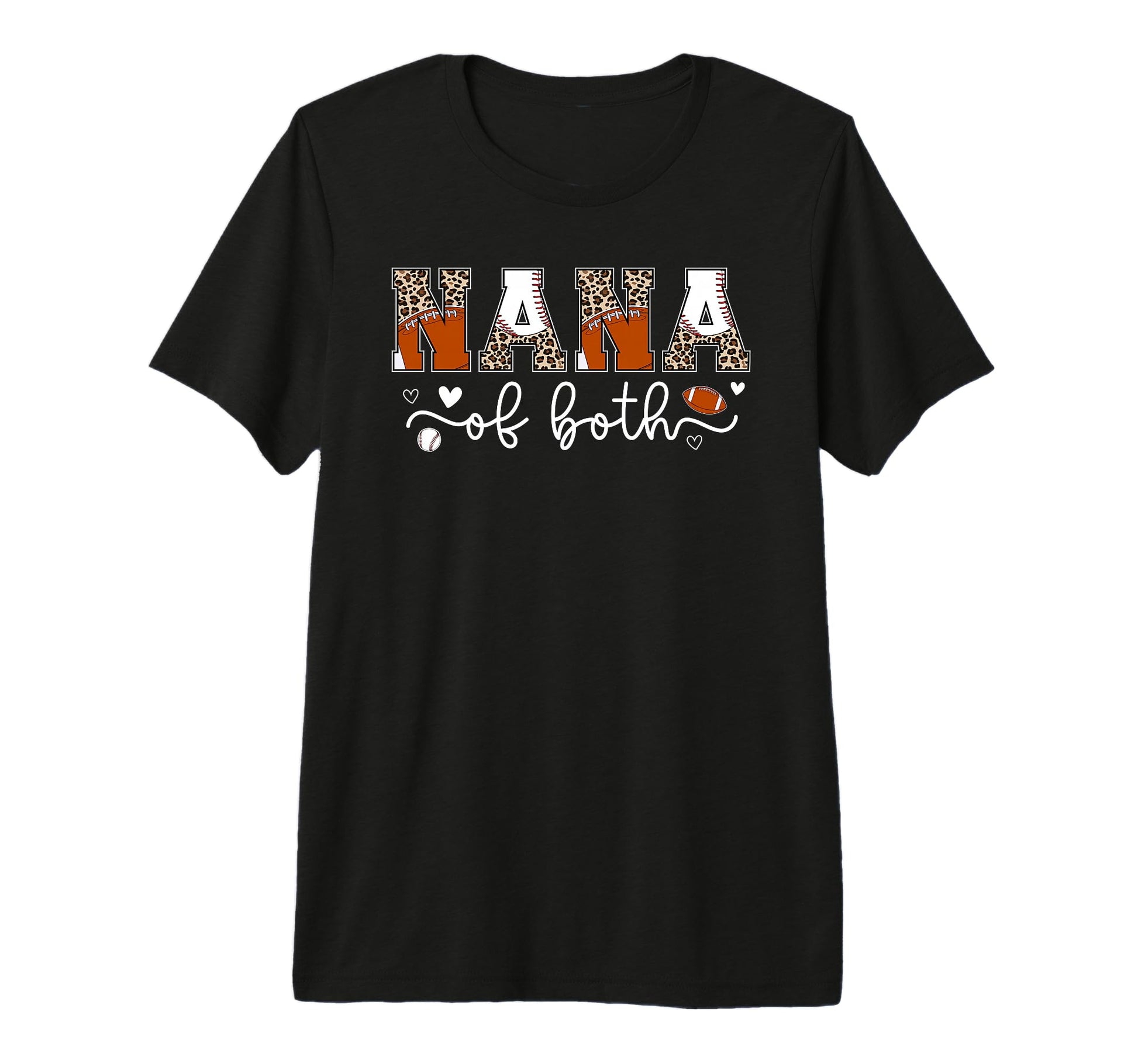Nana Both Leopard Baseball Football T-Shirt - Streetwear Style for Adults - T-Shirt, Sweatshirt, Hoodie