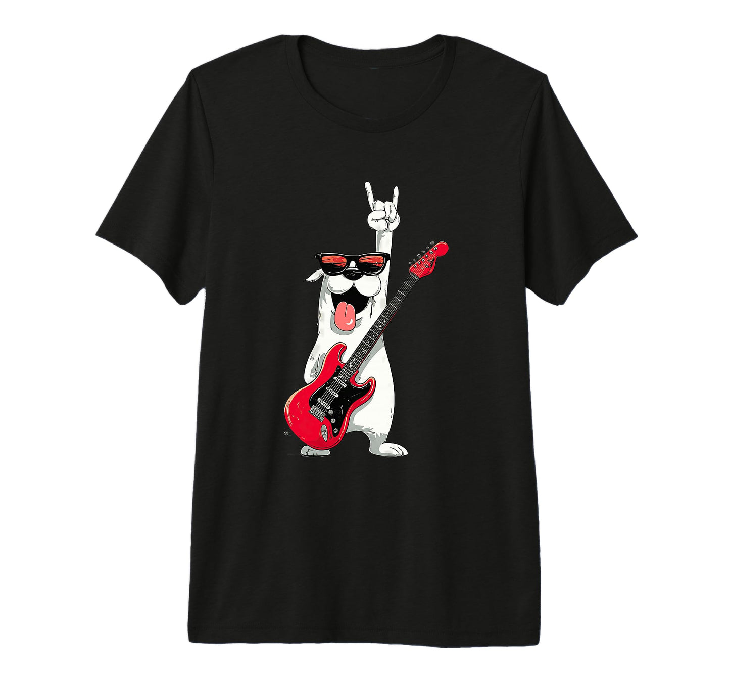 Rock Dog Funny Cartoon Canine Music T-Shirt - Graphic Print for Adults - T-Shirt, Sweatshirt, Hoodie
