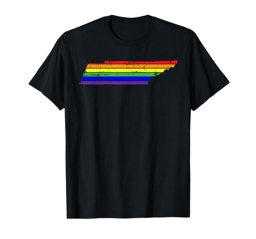 Distressed State Tennessee Lgbt T-Shirt - Minimalist Print for Adults - T-Shirt, Sweatshirt, Hoodie