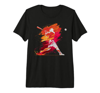 Paint Splash Baseball Player Coach Dad T-Shirt - Novelty Apparel Men Women - T-Shirt, Sweatshirt, Hoodie