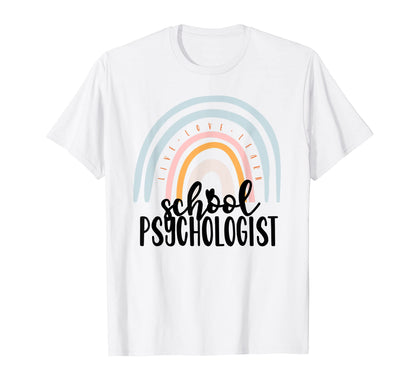 School Psycholoogist Boho Rainbow T-Shirt - Custom Art Print Men Women - T-Shirt, Sweatshirt, Hoodie