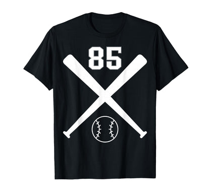 Baseball Softball Number 85 T-Shirt - Novelty Apparel Men Women - T-Shirt, Sweatshirt, Hoodie