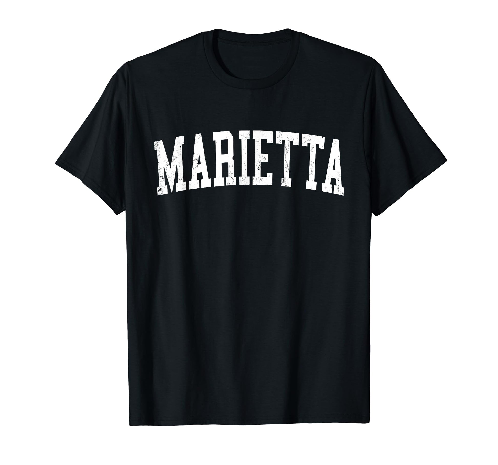 Marietta Ga Distressed White Varsity T-Shirt - Streetwear Style Men Women - T-Shirt, Sweatshirt, Hoodie