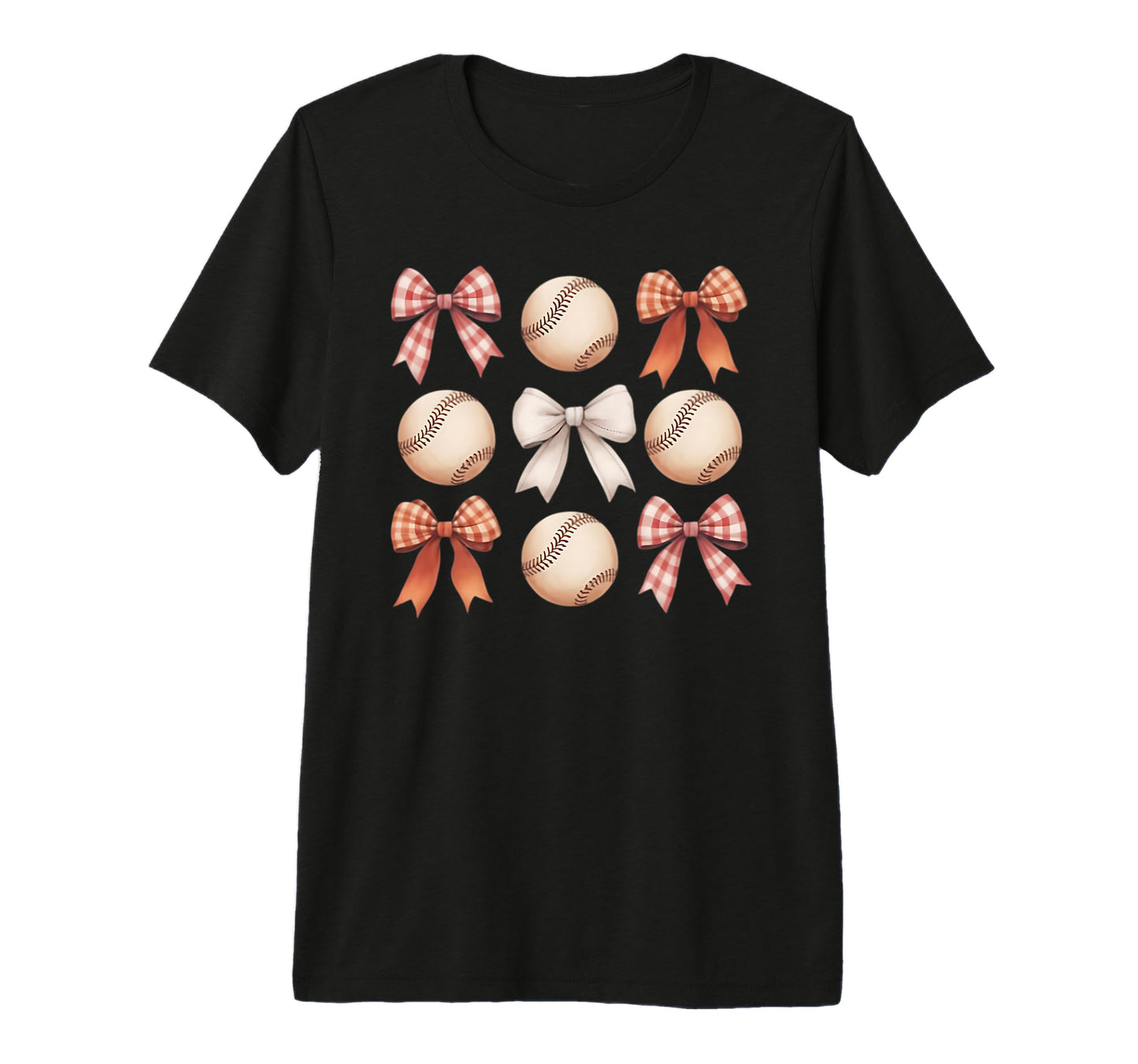 Baseball Coquette Bow Mom Sister Tri T-Shirt - Streetwear Style Unisex - T-Shirt, Sweatshirt, Hoodie