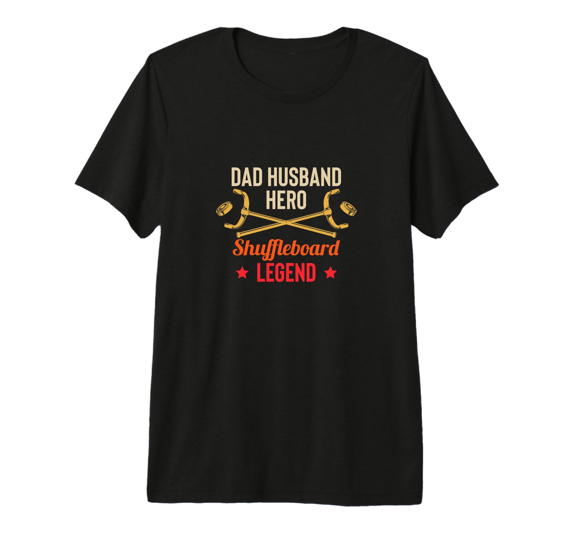 Mens Dad Husband Hero Shuffleboard T-Shirt - Aesthetic Graphic Unisex - T-Shirt, Sweatshirt, Hoodie
