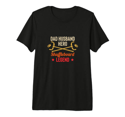 Mens Dad Husband Hero Shuffleboard T-Shirt - Aesthetic Graphic Unisex - T-Shirt, Sweatshirt, Hoodie