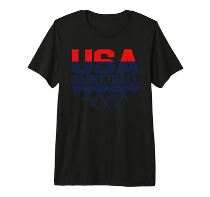Usa Team Sports Basketball Tri Blend T-Shirt - Trendy Graphic for Adults - T-Shirt, Sweatshirt, Hoodie