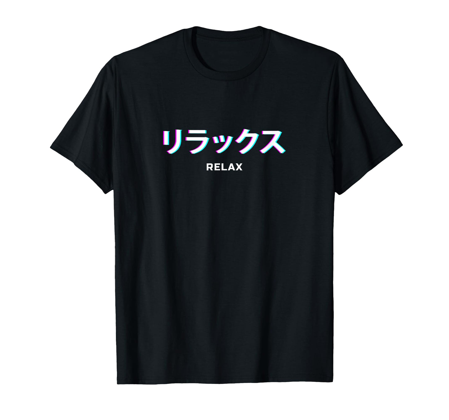 Relax Japanese Text Vaporwave T-Shirt - Custom Art Print Men Women - T-Shirt, Sweatshirt, Hoodie