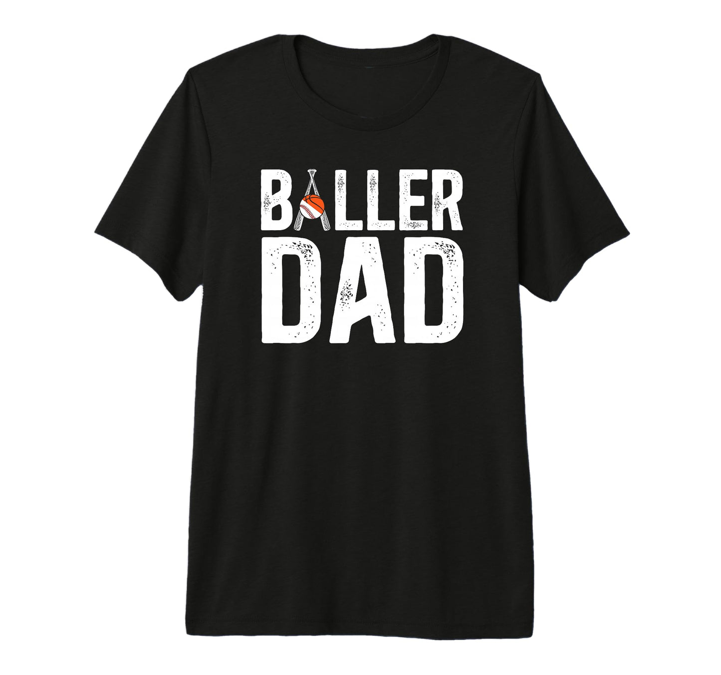 Mens Baller Dad Proud Baseball T-Shirt - Minimalist Print for Adults - T-Shirt, Sweatshirt, Hoodie