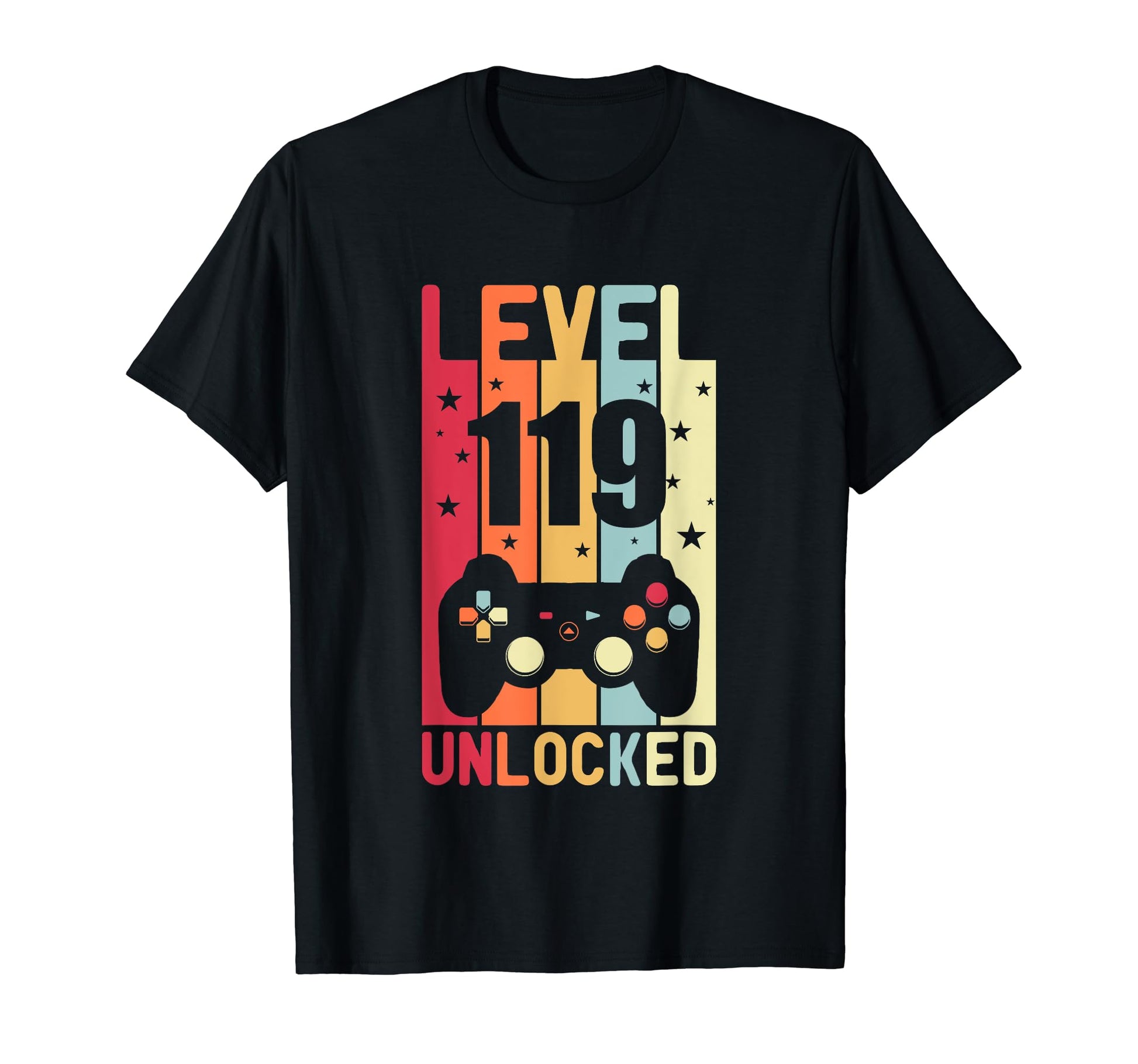Level 119 Unlocked Gamer Funny 119 T-Shirt - Minimalist Print for Adults - T-Shirt, Sweatshirt, Hoodie