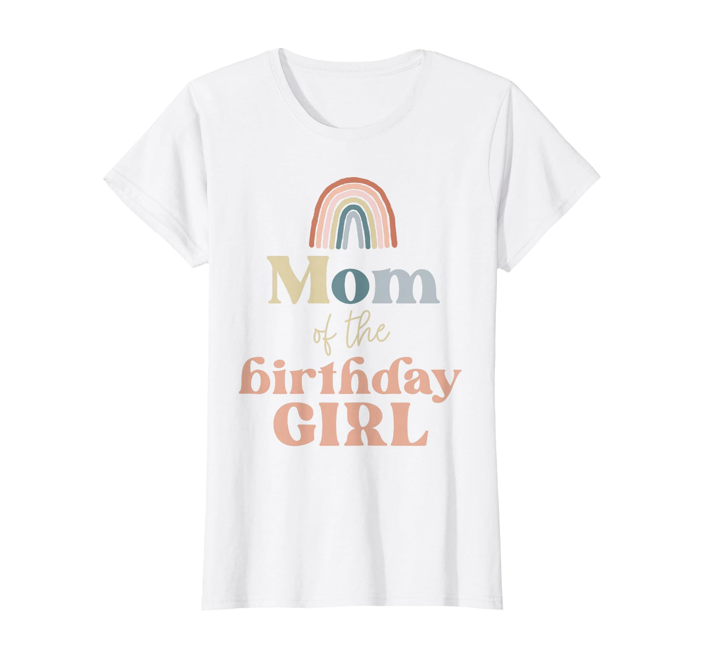 Womens Mom Birthday Boho Rainbow Party T-Shirt - Unique Graphic Unisex - T-Shirt, Sweatshirt, Hoodie