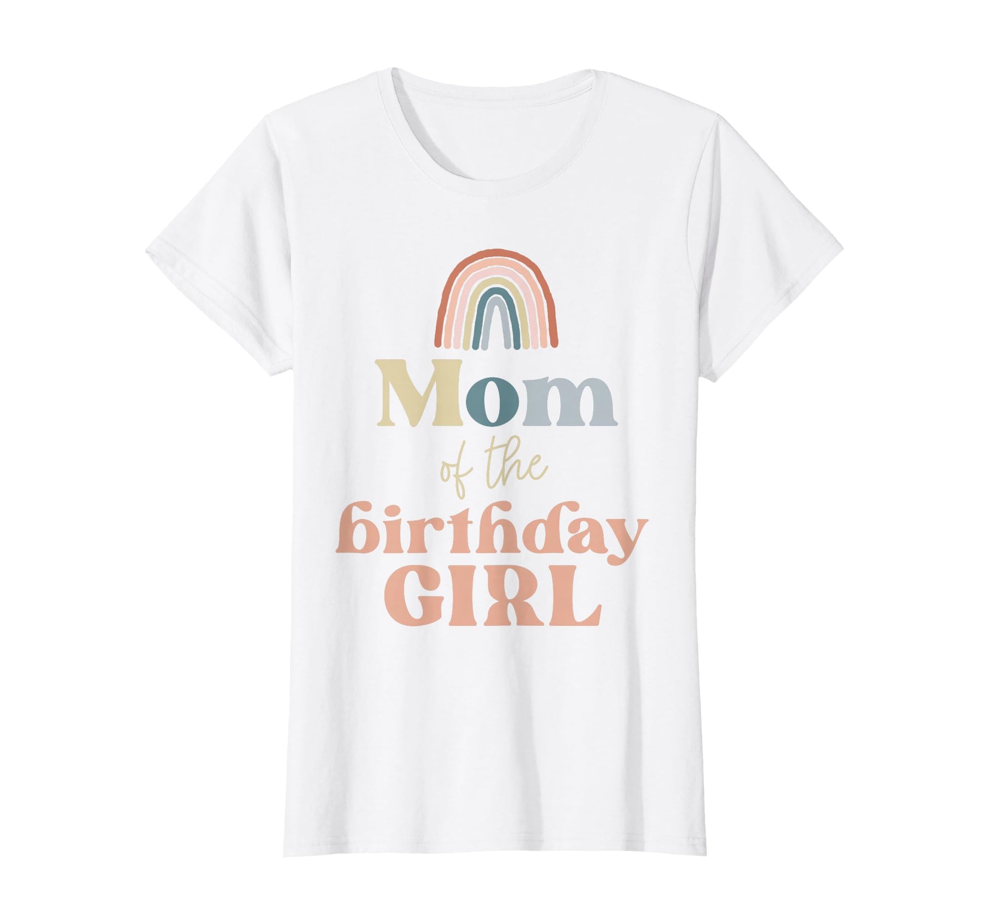 Womens Mom Birthday Boho Rainbow Party T-Shirt - Unique Graphic Unisex - T-Shirt, Sweatshirt, Hoodie