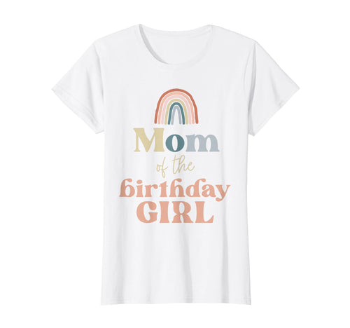 Womens Mom Birthday Boho Rainbow Party T-Shirt - Unique Graphic Unisex - T-Shirt, Sweatshirt, Hoodie