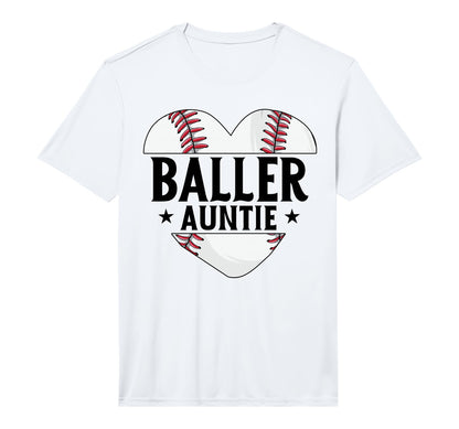 Baseball Aunt Gift Baller Auntie T-Shirt - Fun Novelty Design Men Women - T-Shirt, Sweatshirt, Hoodie