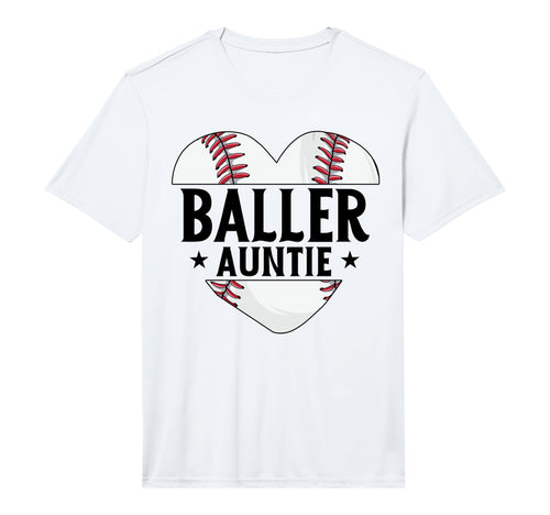 Baseball Aunt Gift Baller Auntie T-Shirt - Fun Novelty Design Men Women - T-Shirt, Sweatshirt, Hoodie
