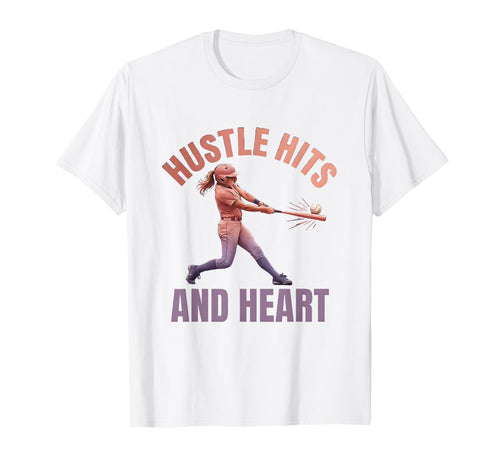 Hustle Hits And Heart Baseball T-Shirt - Custom Art Print Men Women - T-Shirt, Sweatshirt, Hoodie