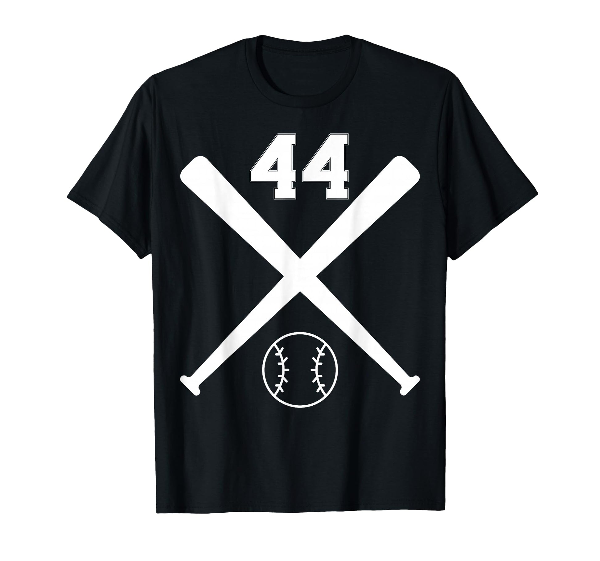 Baseball Softball Number 44 T-Shirt - Casual Everyday Wear for Adults - T-Shirt, Sweatshirt, Hoodie