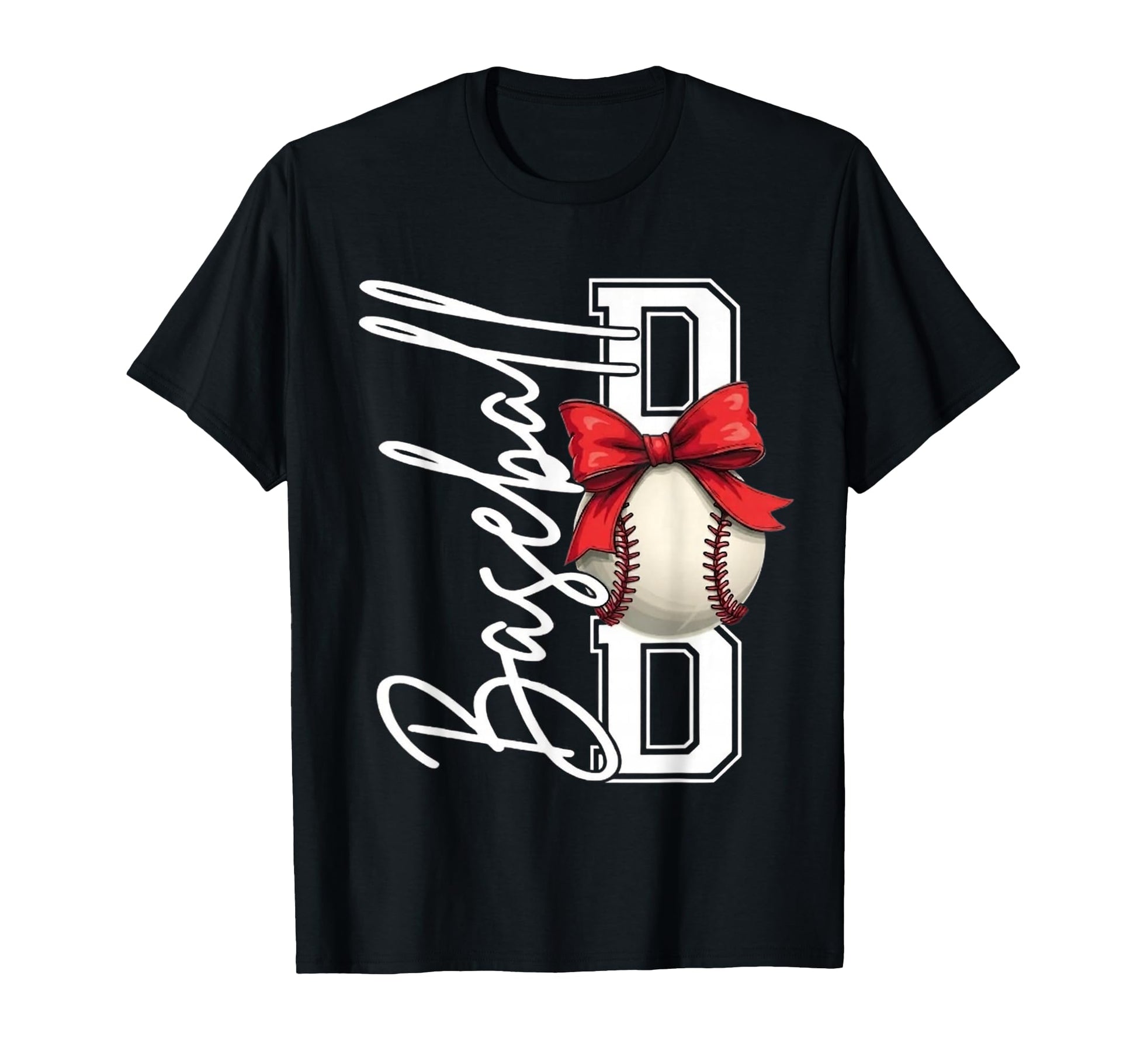 Baseball Dad Coquette Bow Fathers Day T-Shirt - Trendy Graphic Unisex - T-Shirt, Sweatshirt, Hoodie