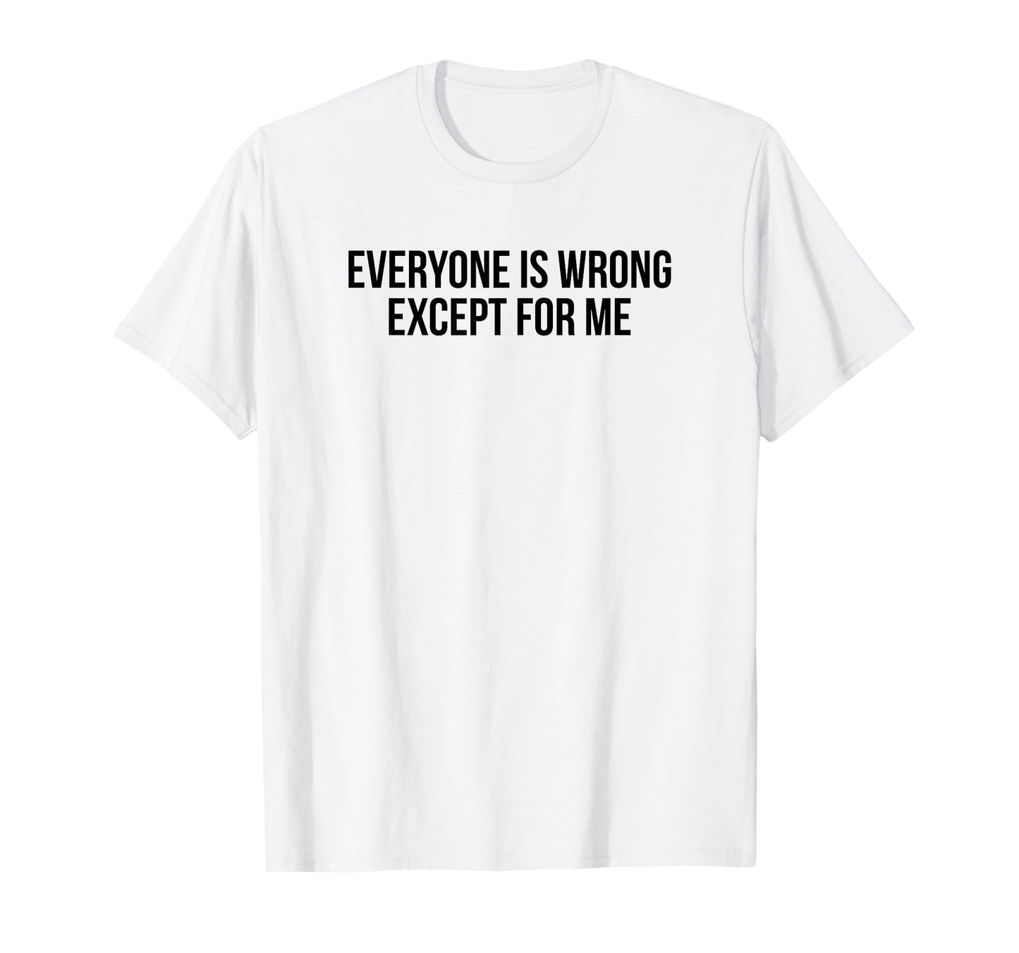 Everyone Is Wrong Except Me Funny Y2K T-Shirt - Custom Art Print Unisex - T-Shirt, Sweatshirt, Hoodie