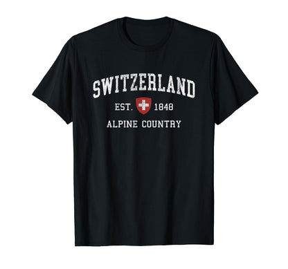 Varsity Switzerland T-Shirt - Unique Graphic for Adults - T-Shirt, Sweatshirt, Hoodie