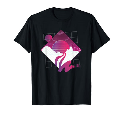 Sunset Mountains Peak Aesthetic T-Shirt - Fun Novelty Design Men Women - T-Shirt, Sweatshirt, Hoodie