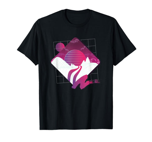 Sunset Mountains Peak Aesthetic T-Shirt - Fun Novelty Design Men Women - T-Shirt, Sweatshirt, Hoodie