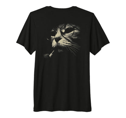Cat Smoking Pipe Glasses Grunge Meme T-Shirt - Aesthetic Graphic Men Women - T-Shirt, Sweatshirt, Hoodie