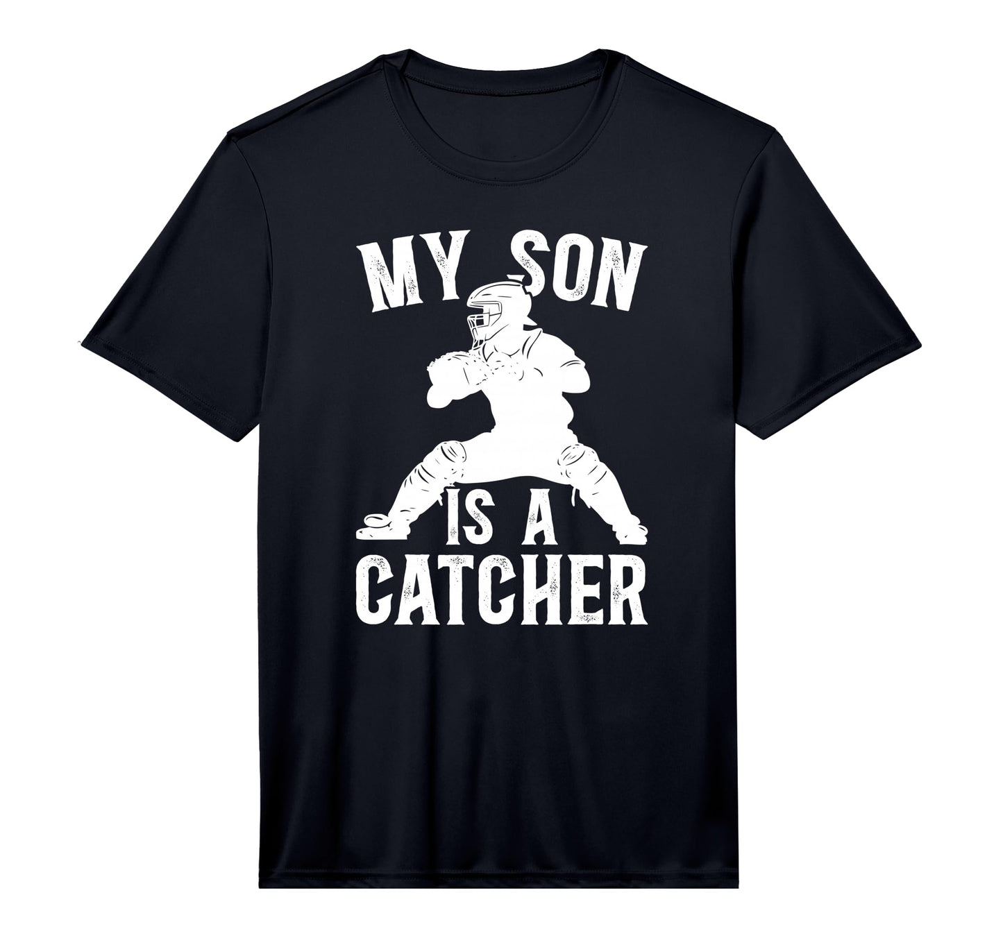 Mens My Son Is Baseball Catcher Dad T-Shirt - Custom Art Print for Adults - T-Shirt, Sweatshirt, Hoodie