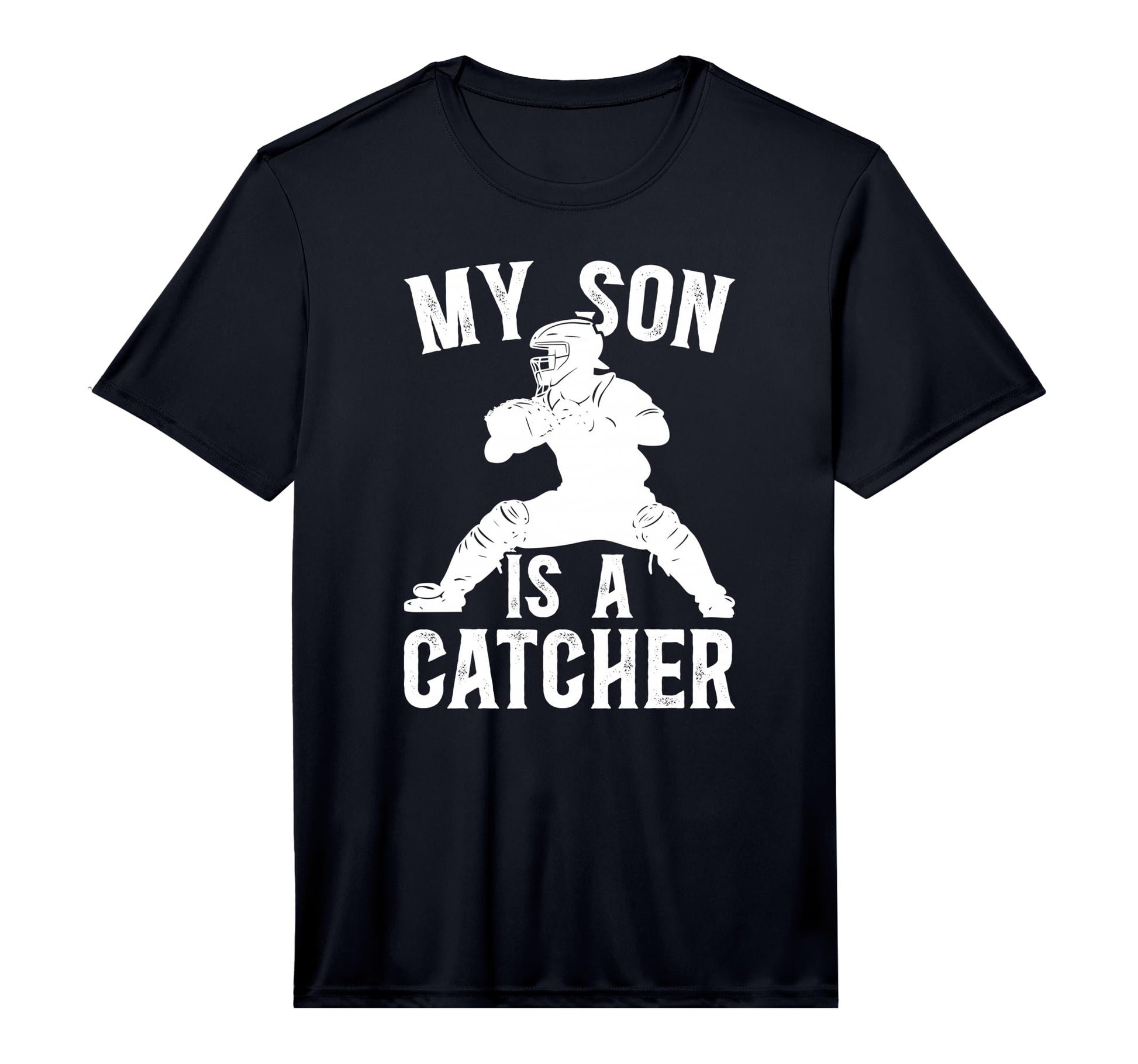 Mens My Son Is Baseball Catcher Dad T-Shirt - Custom Art Print for Adults - T-Shirt, Sweatshirt, Hoodie