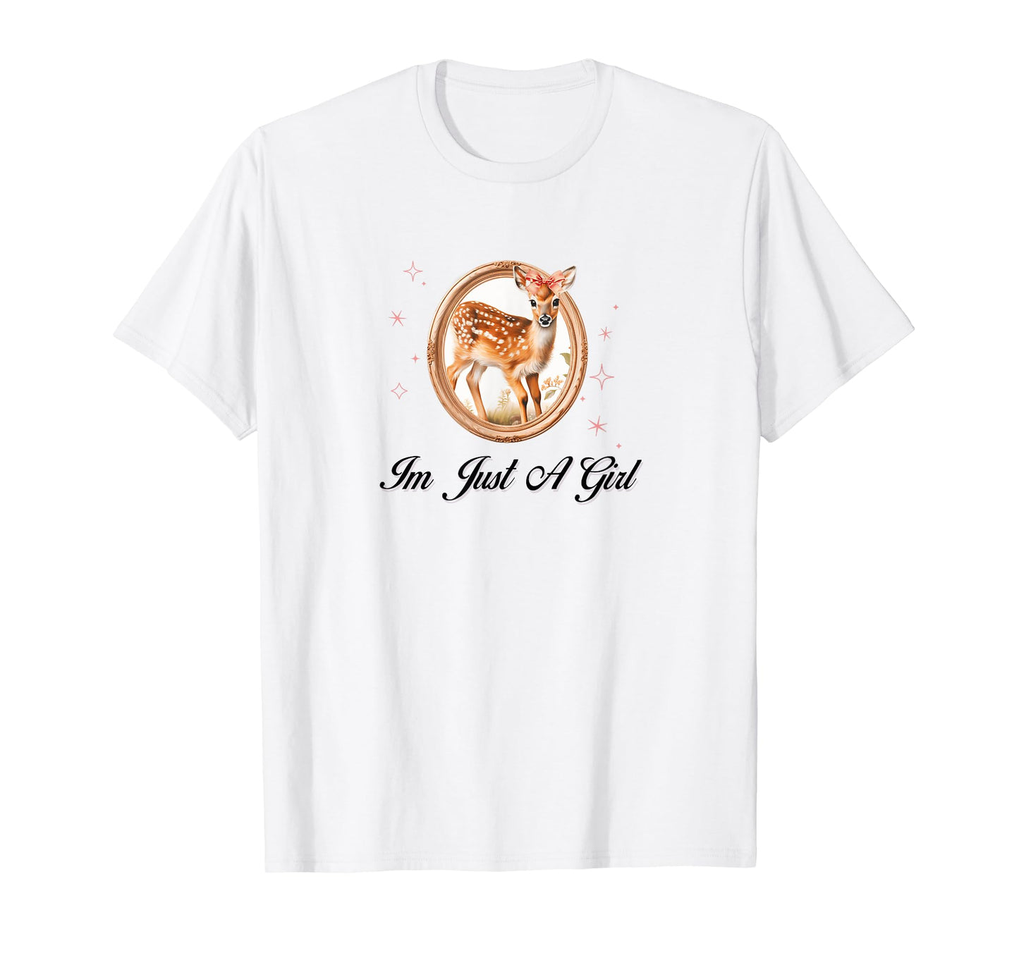 Im Just Coquette Deer Ribbon T-Shirt - Aesthetic Graphic for Adults - T-Shirt, Sweatshirt, Hoodie