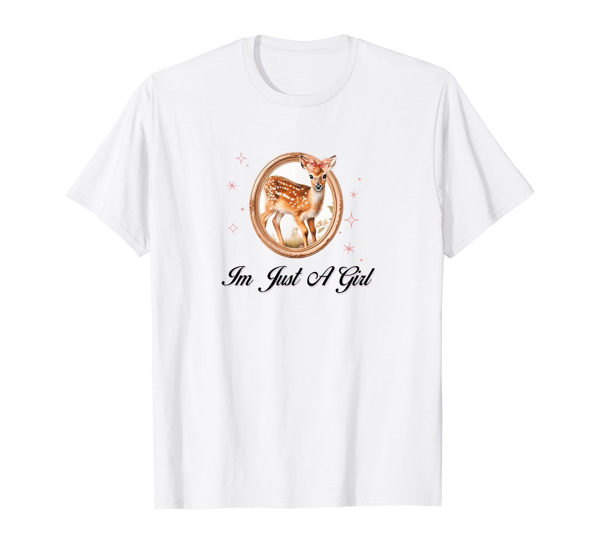 Im Just Coquette Deer Ribbon T-Shirt - Aesthetic Graphic for Adults - T-Shirt, Sweatshirt, Hoodie