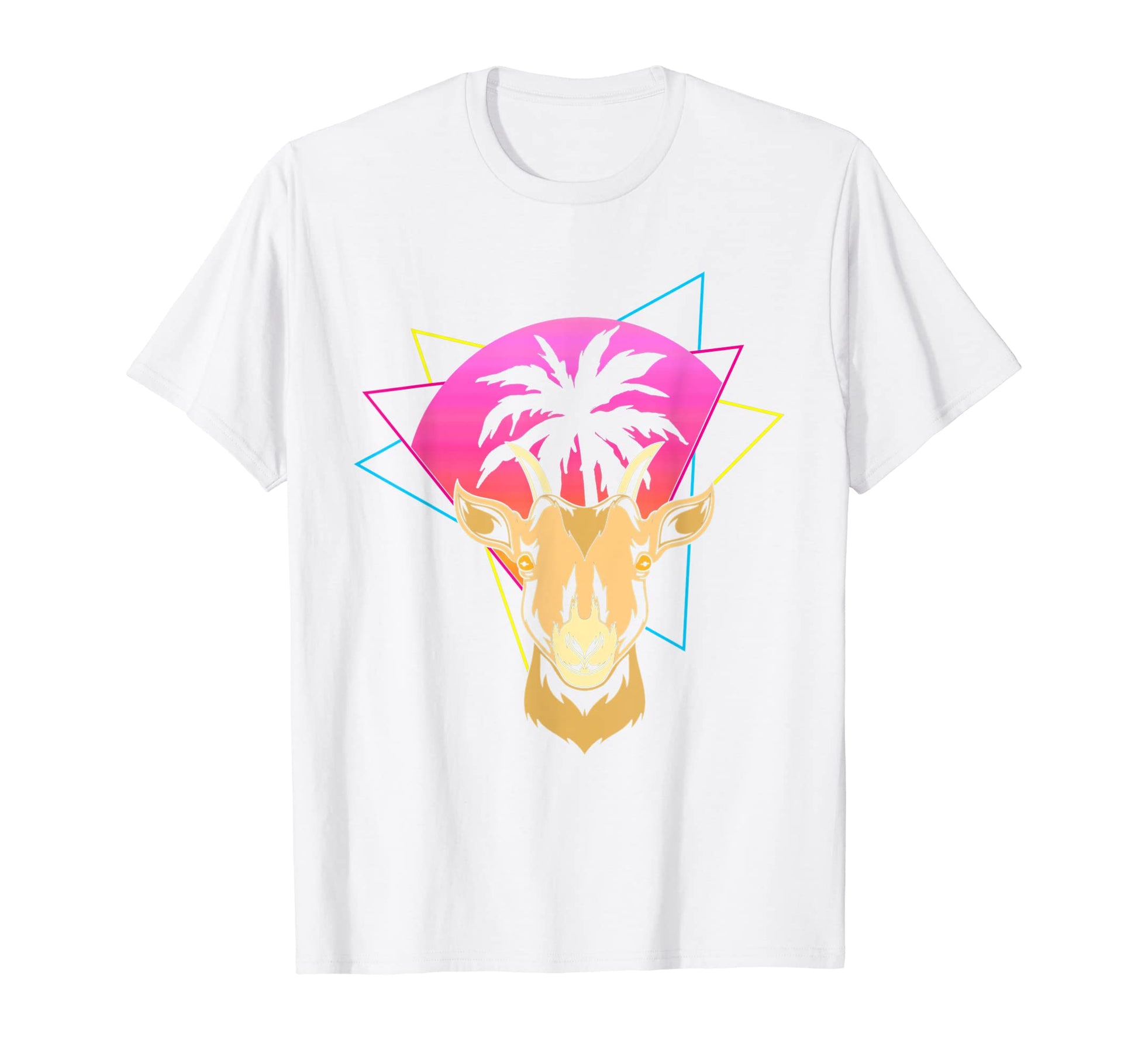 Farm Animal Synthwave Palm Trees 90S T-Shirt - Custom Art Print Men Women - T-Shirt, Sweatshirt, Hoodie