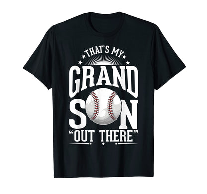 Grandson Baseball Grandparents T-Shirt - Aesthetic Graphic Men Women - T-Shirt, Sweatshirt, Hoodie