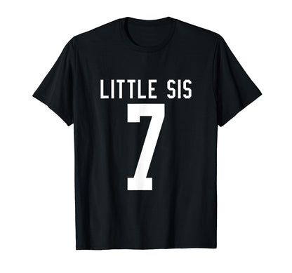 Number 7 Little Sis Biggest Fan T-Shirt - Trendy Graphic Men Women - T-Shirt, Sweatshirt, Hoodie