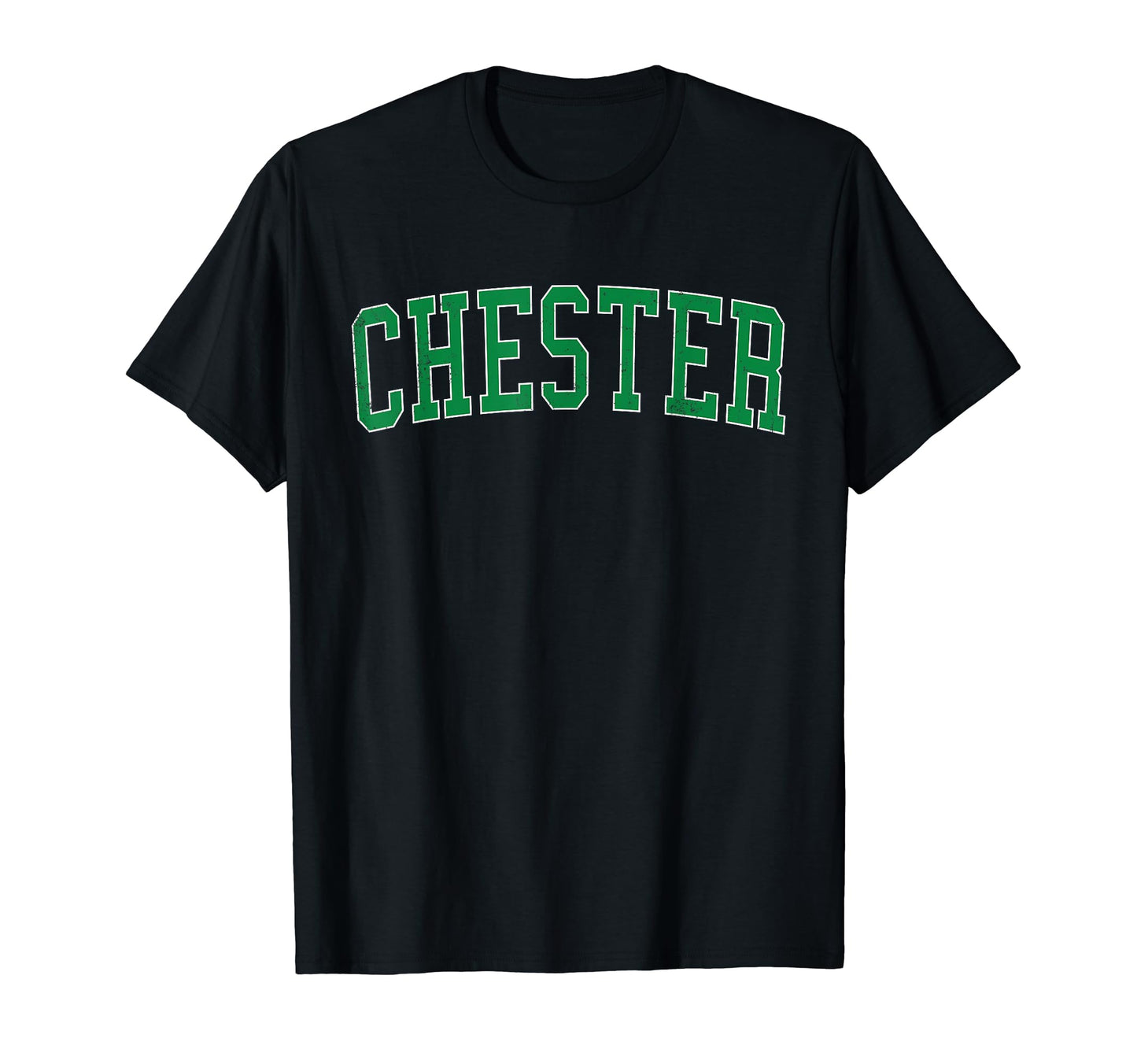 Chester Va Distressed Green Varsity T-Shirt - Fun Novelty Design for Adults - T-Shirt, Sweatshirt, Hoodie