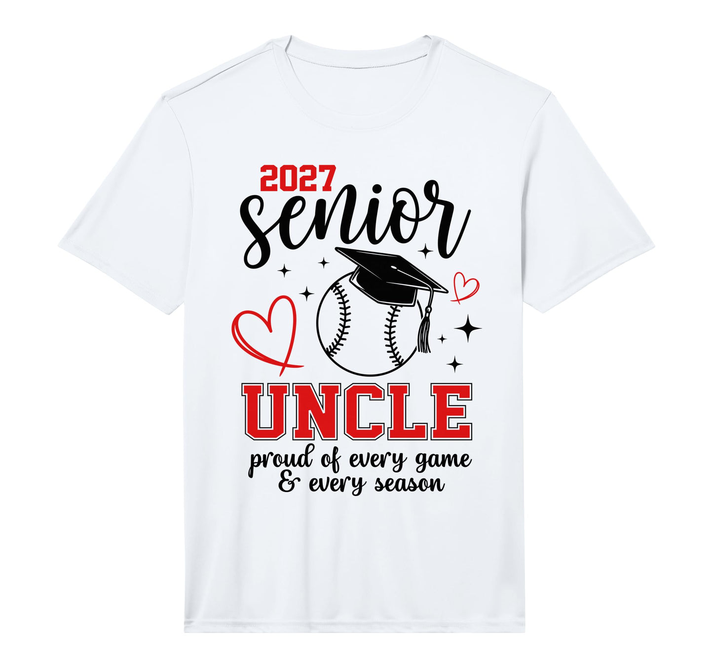 2027 Senior Baseball Uncle Proud T-Shirt - Aesthetic Graphic Men Women - T-Shirt, Sweatshirt, Hoodie