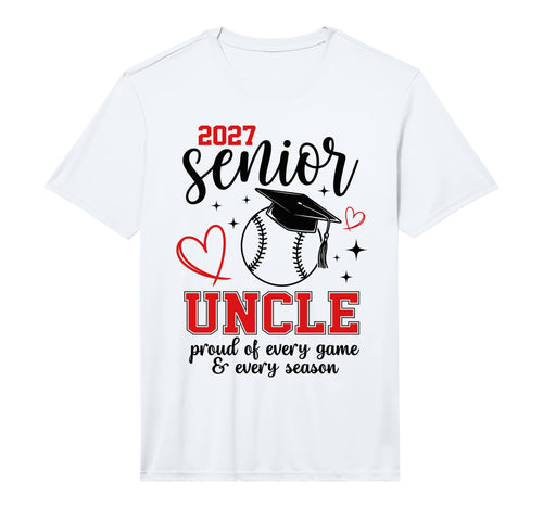 2027 Senior Baseball Uncle Proud T-Shirt - Aesthetic Graphic Men Women - T-Shirt, Sweatshirt, Hoodie