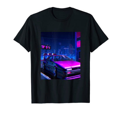 Vaporwave Car Synthwave City Vaporwave T-Shirt - Unique Graphic Men Women - T-Shirt, Sweatshirt, Hoodie