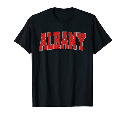 Albany Ny New York Varsity Usa Sports T-Shirt - Custom Art Print for Adults - T-Shirt, Sweatshirt, Hoodie