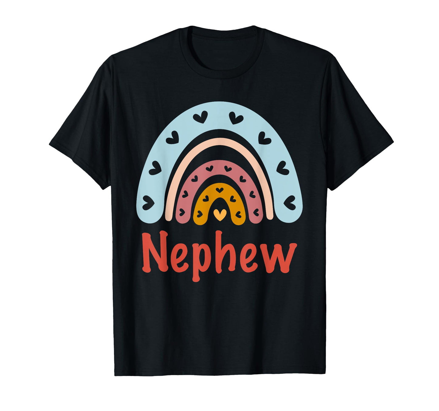 Nephew Birthday Rainbow Boho Nephew T-Shirt - Casual Everyday Wear Unisex - T-Shirt, Sweatshirt, Hoodie
