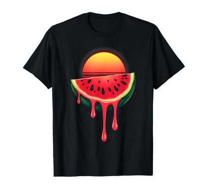 Aesthetic Vaporwave Sunset Watermelon T-Shirt - Graphic Print Men Women - T-Shirt, Sweatshirt, Hoodie