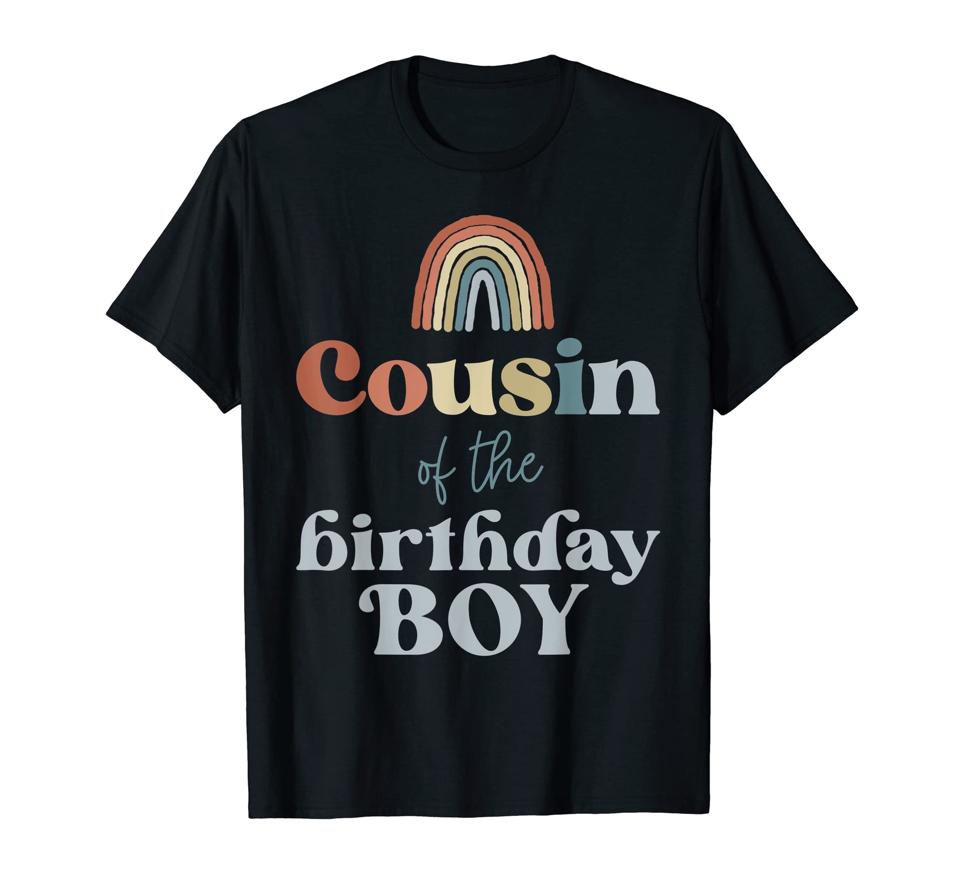 Cousin Birthday Boho Rainbow Party Supplies T-Shirt - Trendy Graphic Unisex - T-Shirt, Sweatshirt, Hoodie