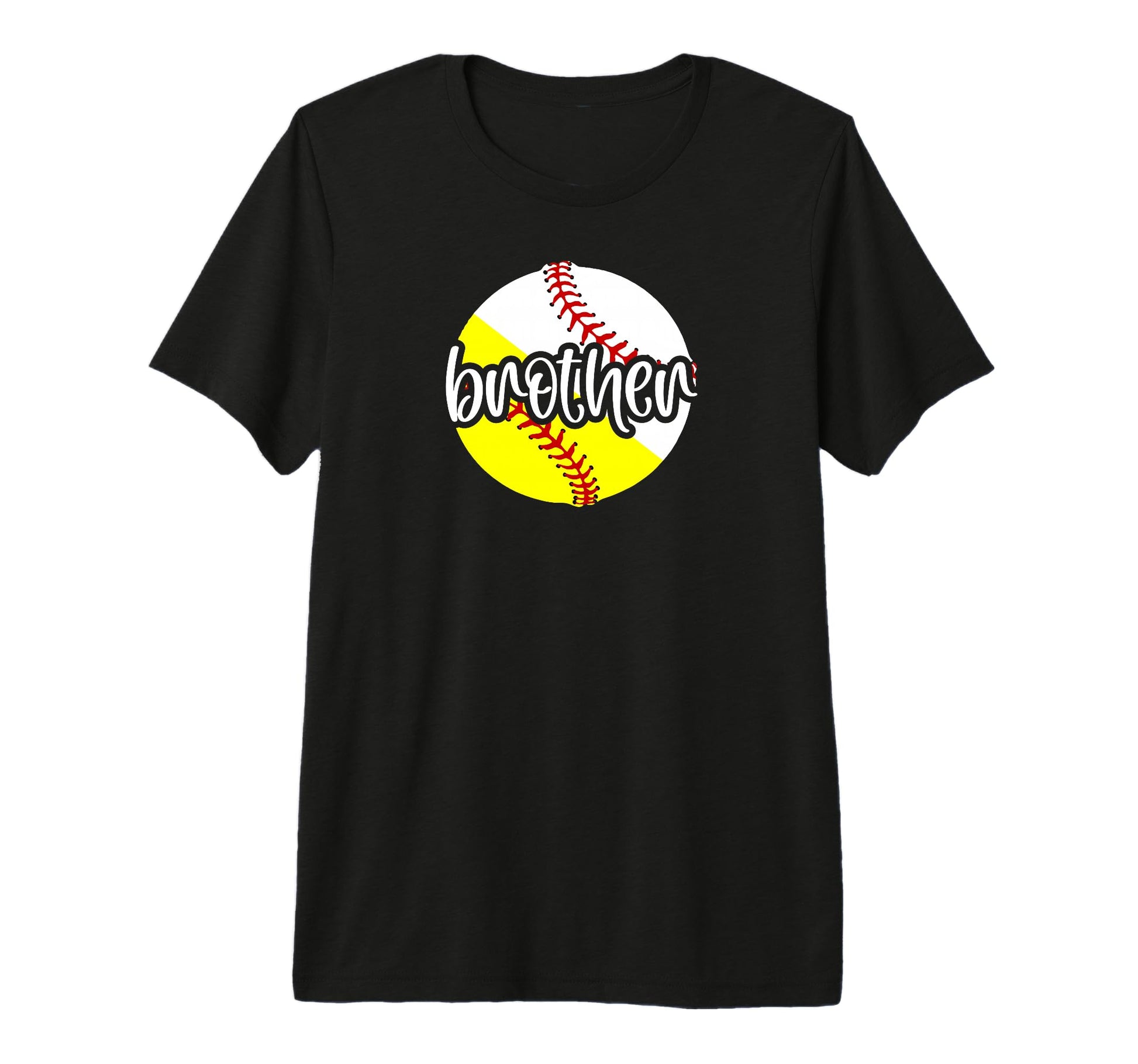 Softball Baseball Brother Baseball T-Shirt - Custom Art Print Men Women - T-Shirt, Sweatshirt, Hoodie
