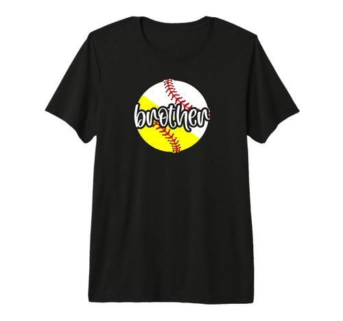 Softball Baseball Brother Baseball T-Shirt - Custom Art Print Men Women - T-Shirt, Sweatshirt, Hoodie