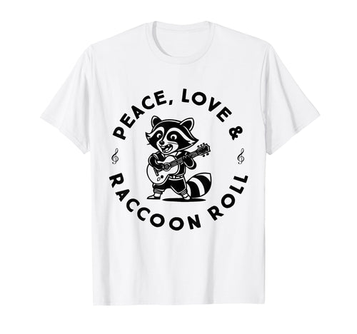 Raccoon Rock And Roll Music Raccoon T-Shirt - Novelty Apparel Men Women - T-Shirt, Sweatshirt, Hoodie