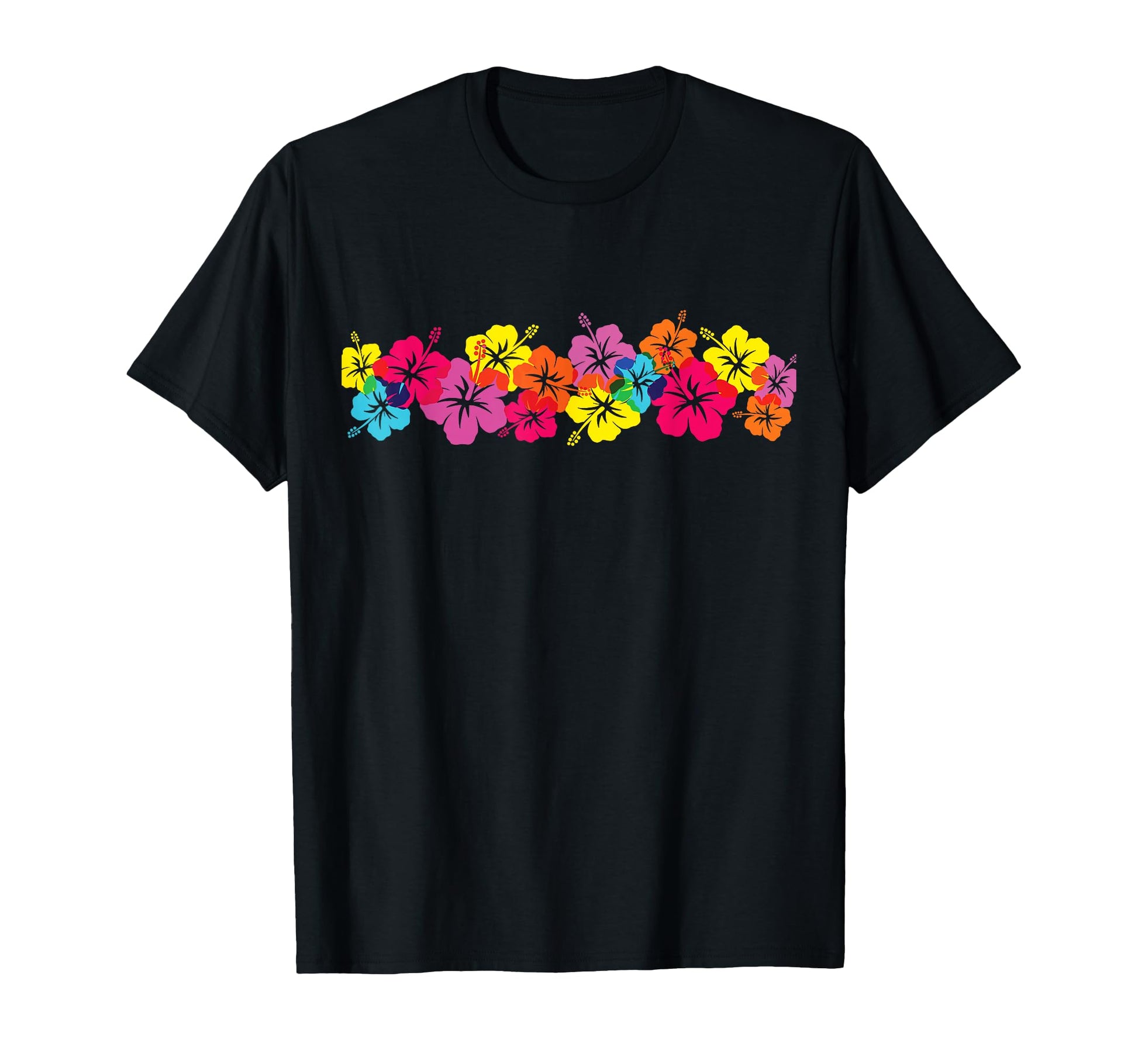 Surfer Hibiscus Flower Row Beach T-Shirt - Novelty Apparel Men Women - T-Shirt, Sweatshirt, Hoodie