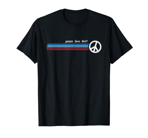 Peace Love 8647 T-Shirt - Fun Novelty Design for Adults - T-Shirt, Sweatshirt, Hoodie