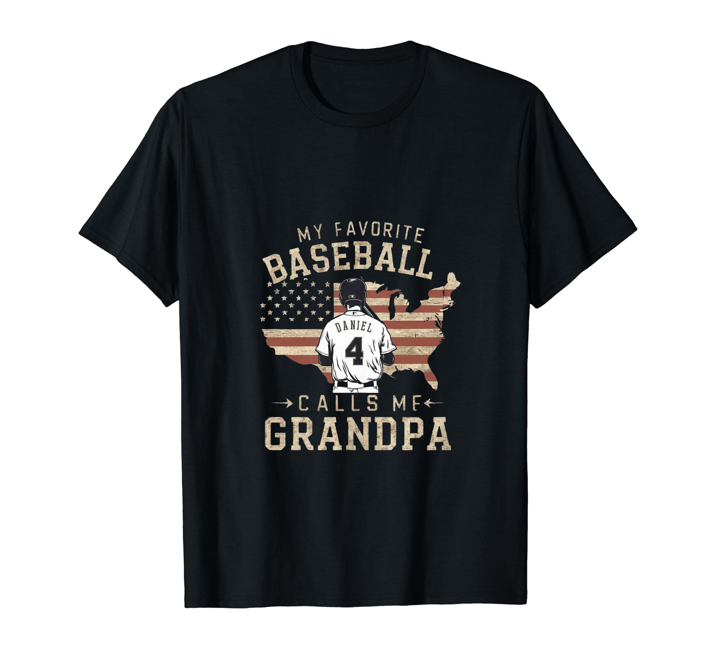 Baseball Grandpa Usa Favorite Player T-Shirt - Minimalist Print Unisex - T-Shirt, Sweatshirt, Hoodie