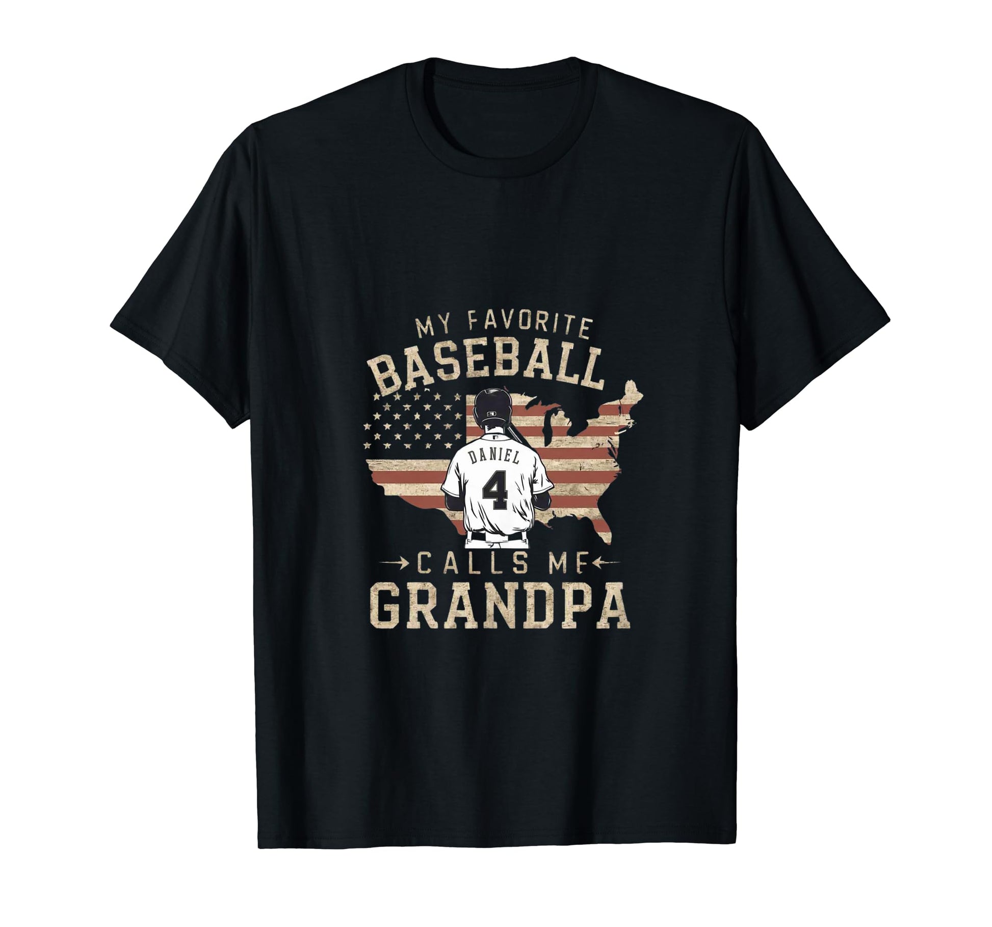 Baseball Grandpa Usa Favorite Player T-Shirt - Minimalist Print Unisex - T-Shirt, Sweatshirt, Hoodie