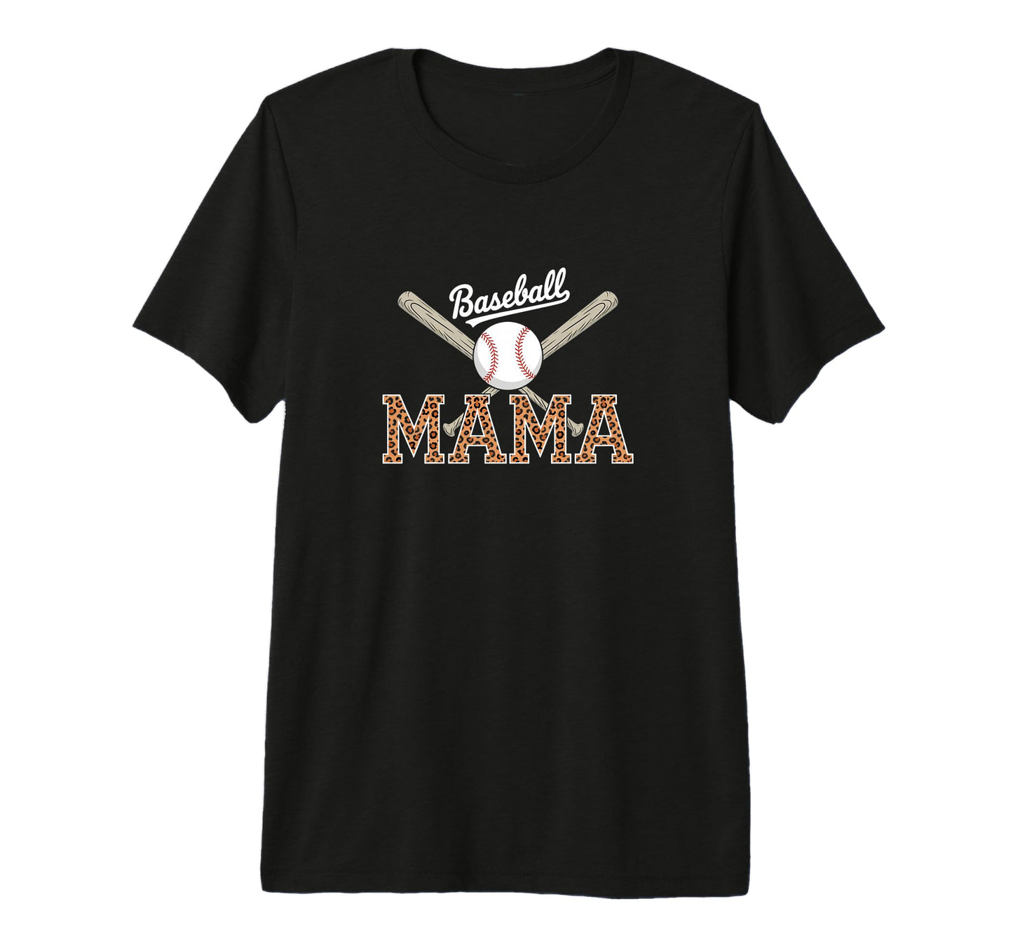 Baseball Mama Game Day Leopard Mom T-Shirt - Trendy Graphic Men Women - T-Shirt, Sweatshirt, Hoodie